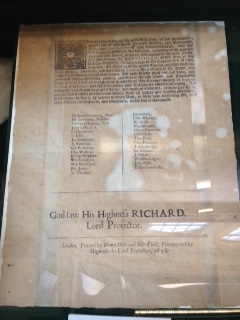 Proclamation of Richard Cromwell as Lord Protector, September 1658